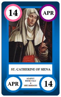 Saint Card - Catherine of Sienna